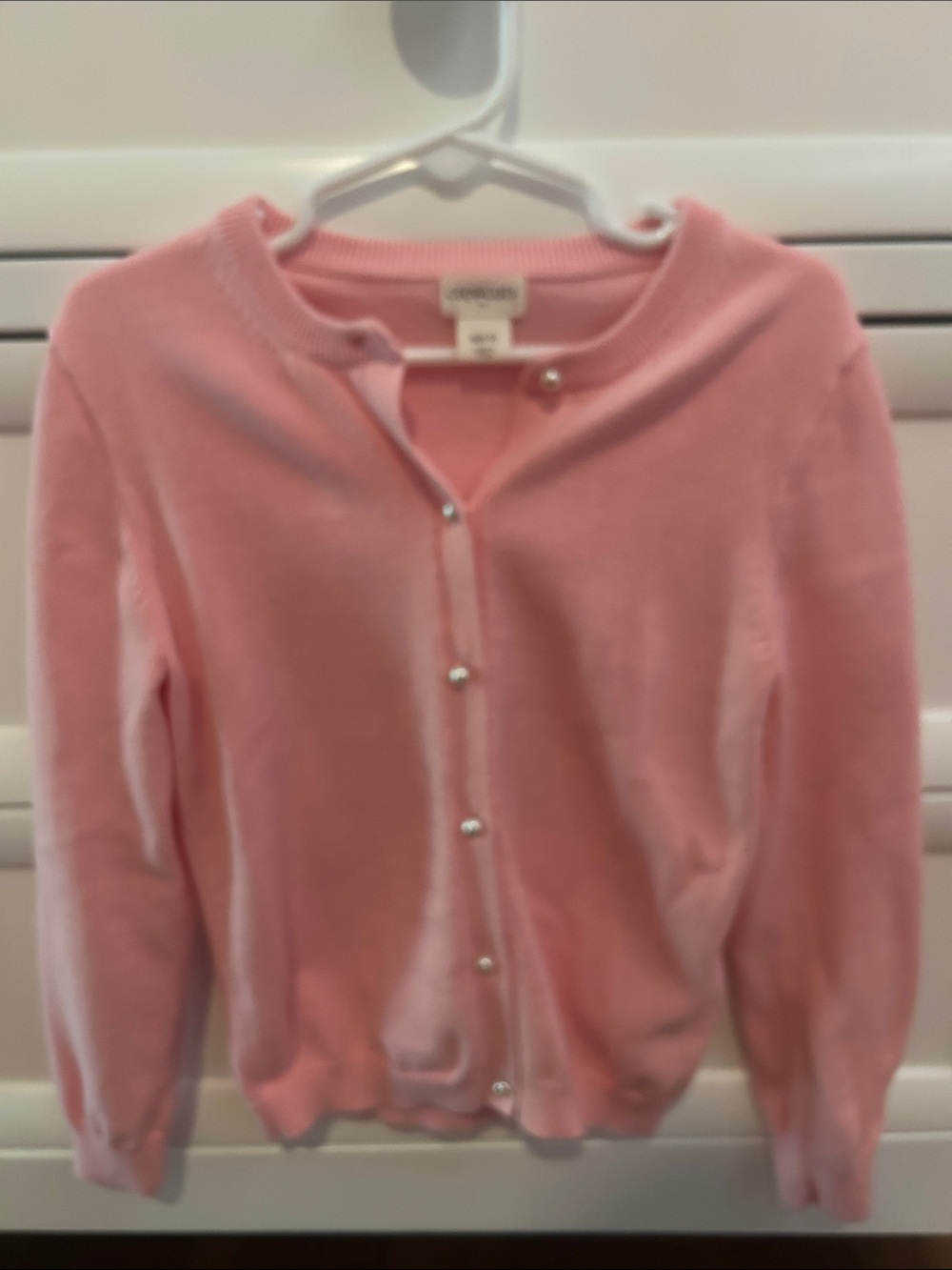 JCREW Crewcuts kids Soft Pink Pearl-Button Cardigan